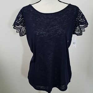 New York & Company Navy Blue Top